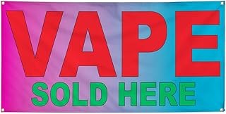 Vinyl Banner Multiple Sizes Vape Sold Here Red Green Business Outdoor Weatherproof Industrial Yard Signs 6 Grommets 36x72Inches