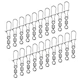 AMZfishing NEU 20x Angelwirbel mit Fast-Lock | Karabinerwirbel Angeln | Wirbelsortiment | Wirbelset | Wirbel Angeln | Angel Wirbel | Angelwirbel Set | Angeln Wirbel | Angelzubehör Wirbel Set (20, 8)