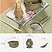 ZentButCool Matcha Set Includes Ceramic Matcha Bowl, Bamboo Whisk (Chasen), Scoop, Stainless Steel Matcha Sifter, And Whisk Holder (Red)