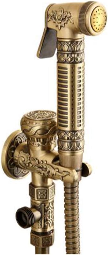 Antique Bronze Toilet Handheld Bidet Spray Kit Brass Hand Held Toilet Bidet Sprayer Head with Hose and Bracket Holder, for Personal Hygiene