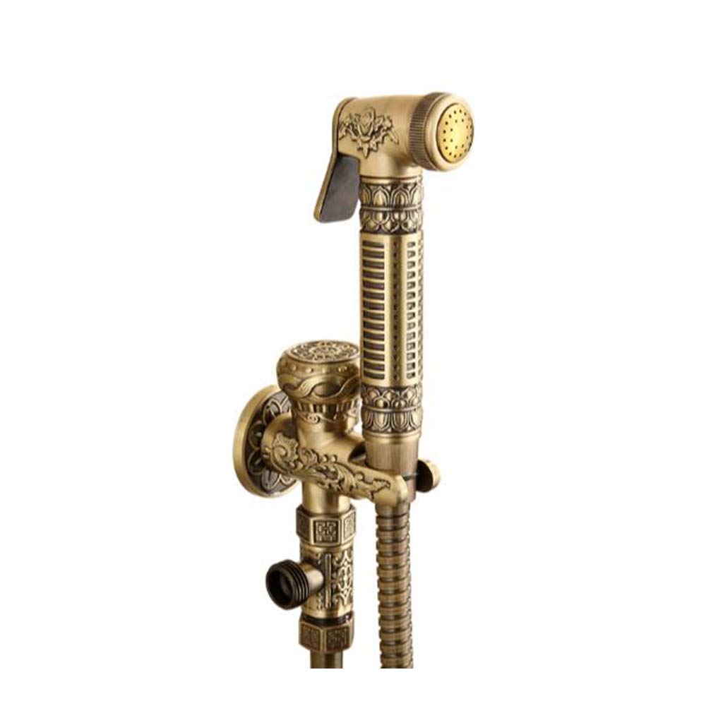 Kit bidet de toilette en bronze antique avec douchette laiton
