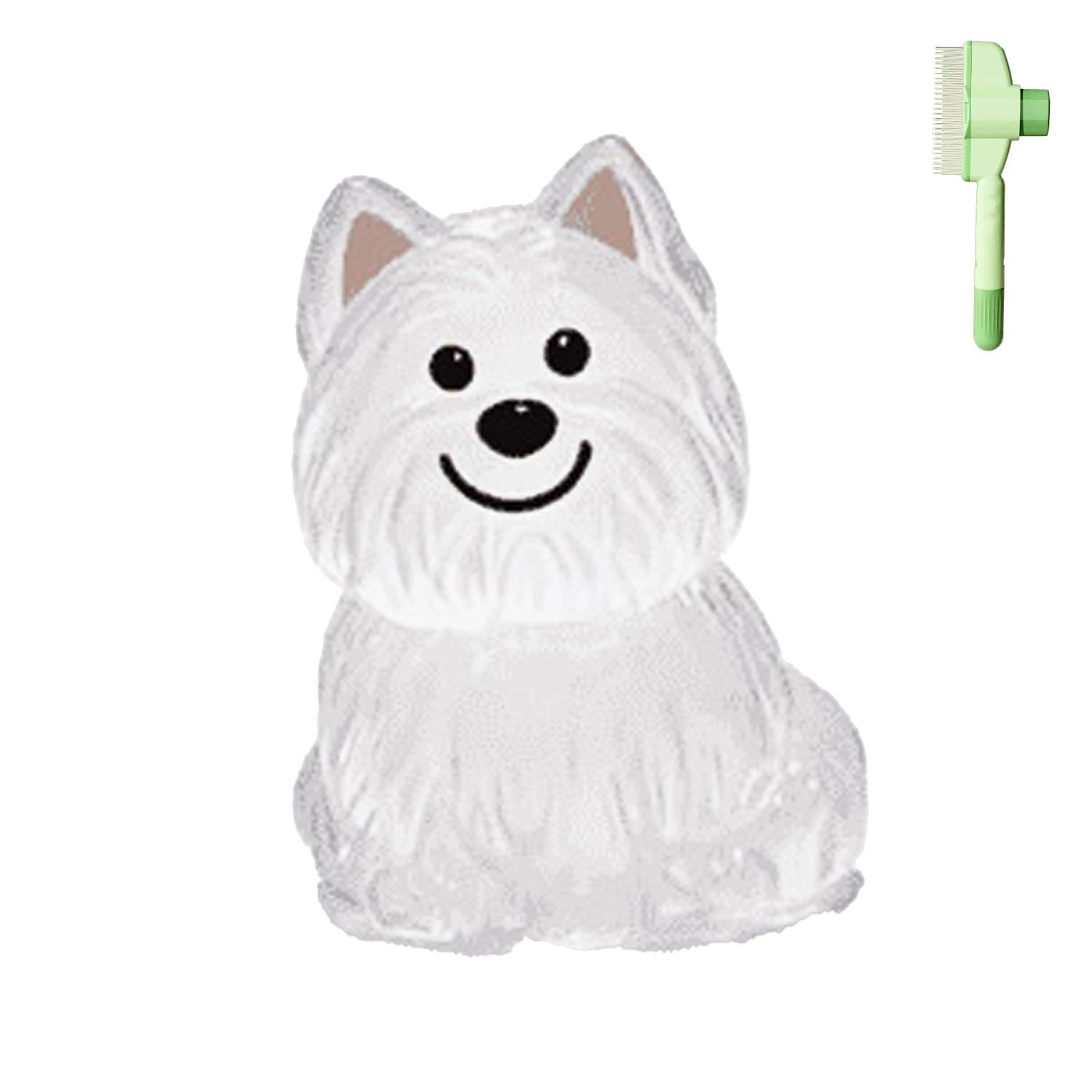 Dog Hair Collector Keychain Charm Memorial Storage Box, Transparent Fur Keepsake Capsule, Dog Hair Collector Charm with Keyring, Portable Pet Memorial Gift for Pet Lovers (Westie)