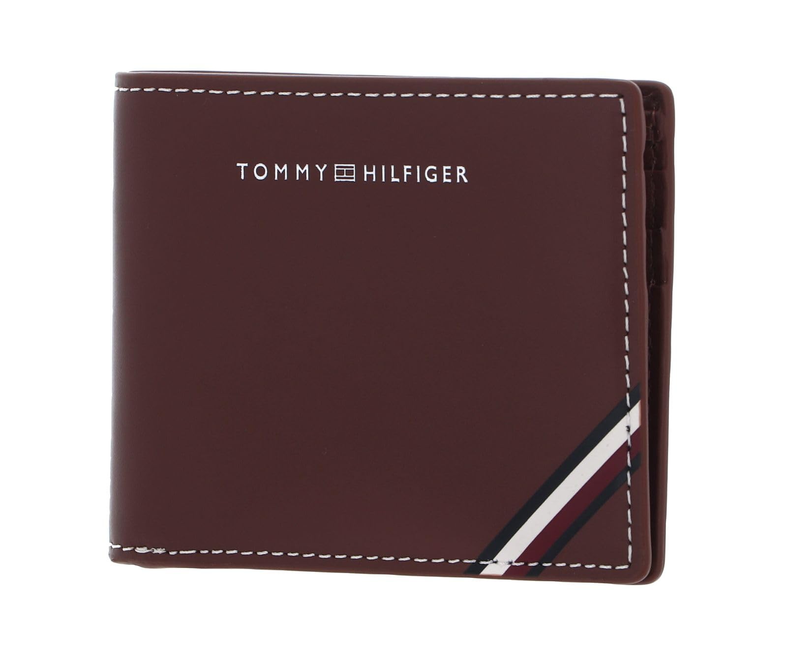 Tommy Hilfiger Cuero Estuche de Tarjetas Llavero Gifting Mini CC Wallet and Keyfob Tan marrón