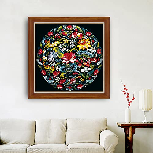 Redxing Stamped Cross Stitch Kits Embroidery Kit For Beginners Adults Full Range Of Embroidery Patterns Starter Kits Diy Printed Cross Stitch Kits Needlepoint Kits 11Ct-Lotus19.7X19.7 Inch #TOP1