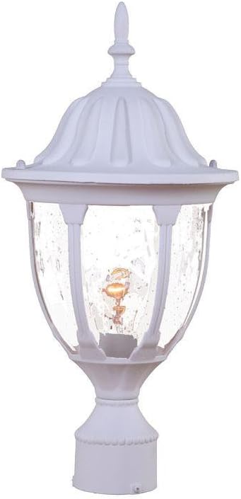 Acclaim 5067TW Suffolk Collection 1-Light Post Mount Outdoor Light Fixture, Textured White
