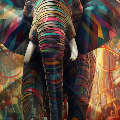 Housse de couette haute qualité motif éléphants parure de lit durable - 7