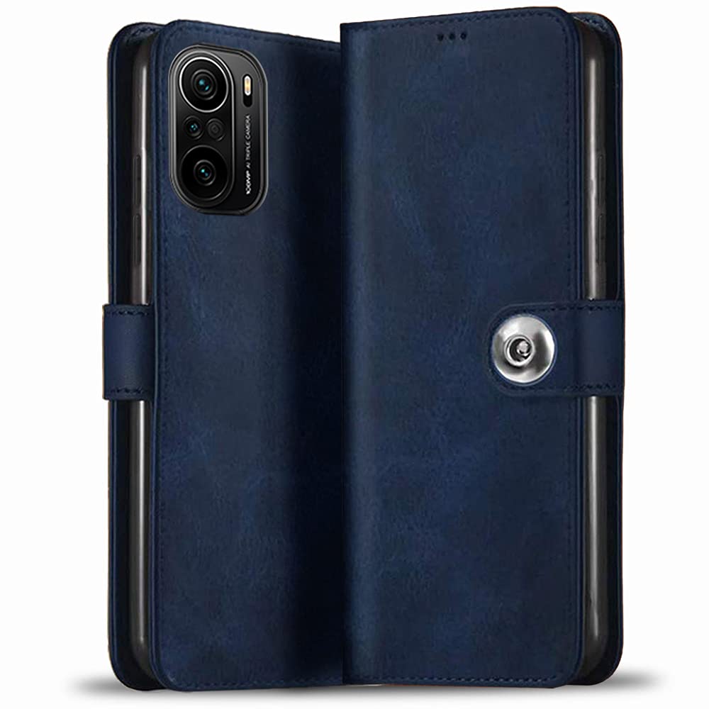TheGiftKart Genuine Leather Finish Flip Back Cover for Xiaomi Mi 11X / Mi 11X Pro | Inbuilt Pockets & Stand | Wallet Style | Designer Button Magnet Flip Cover Back Case For Mi 11X / Mi 11X Pro (Black) (B093CGPDBD) Amazon Price History, Amazon Price Tracker