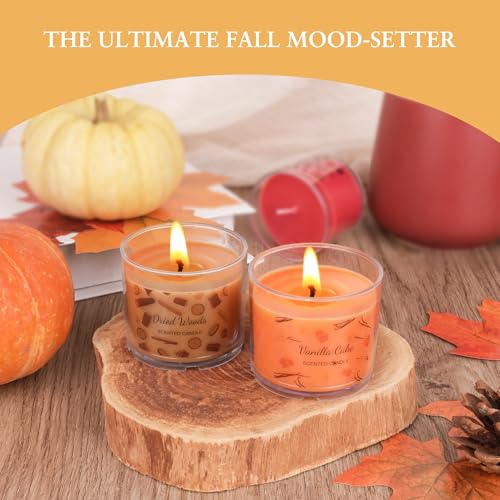 Fall Candles Bulk, 12 Pack Scented Candles for Home, Candle Set for Women, Small Soy Candles Scent of Pumpkin Vanilla Caramel Lavender, Mini Candle Gift Set for Birthday Halloween Christmas Birthday - Image 4