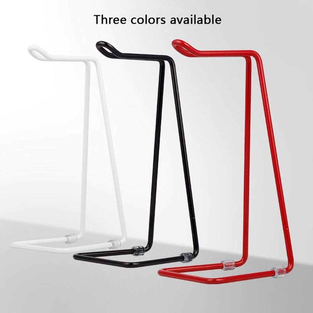 Headphone Stand Headphone Rack Bracket Creative Head-Mounted Metal Computer Headset Bracket Headset Storage Shelf Placement Display Rack Headset Stand (Color : Red) (Black) image 3
