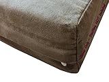Dogbed4less DIY Pet Bed Pillow Brown Denim Duvet Cover and Waterproof Internal case for Dog at 47X29X4 Inch - Covers only