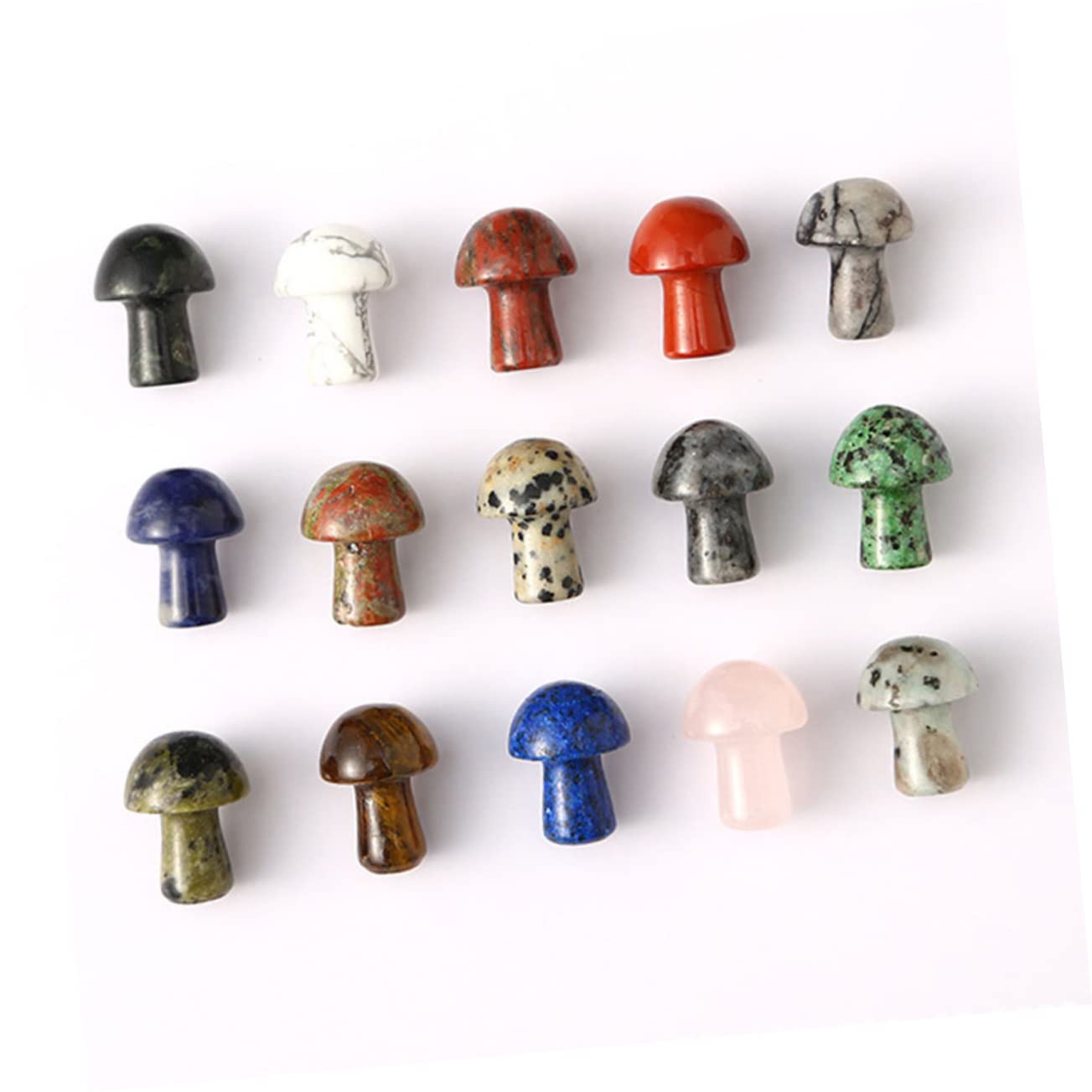 Yardwe 5 Sätze Kristall-pilz-Ornament Pilzdekor Pflanzen Kuchen Verzieren Cupcake-Dekoration Pilzsteine Pilzzeug Pilzkristalle Masse Aquarium Dekoration Naturstein 15 Stück * 5