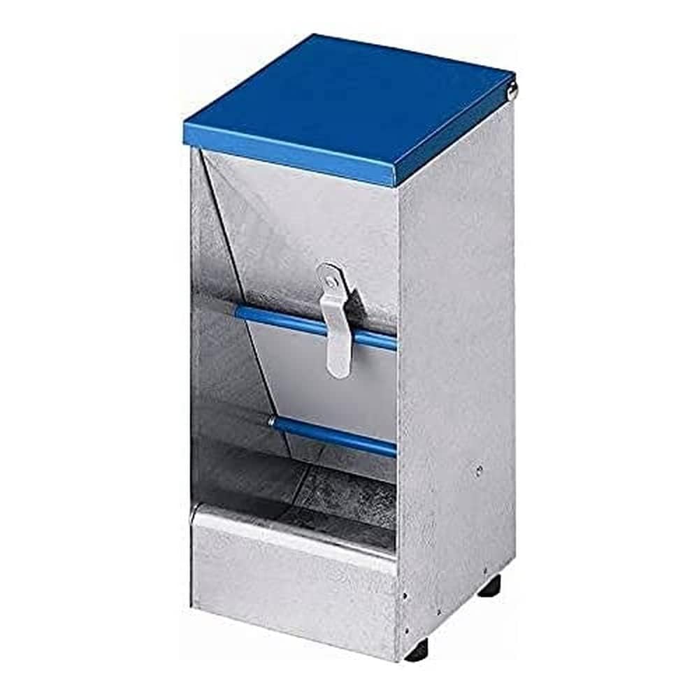 Suinga Comedero Tolva para Perros Pequeños 3,5L Galvanizado | Dispensador Autoservicio 17x14x32,5 cm | Alimentador Metálico Resistente
