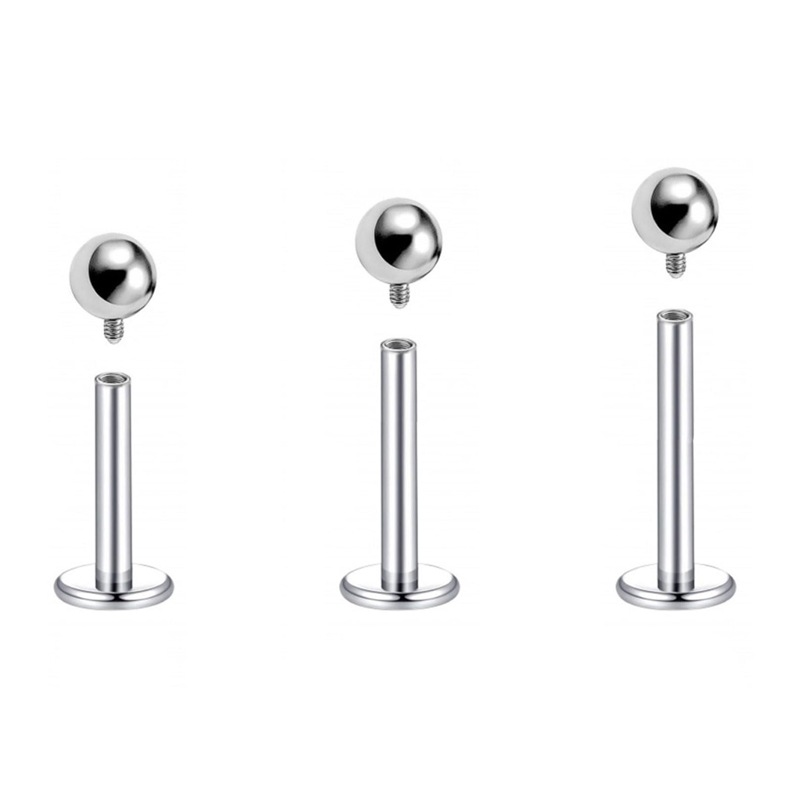 NewkeepsR 1,2mm G23 Anillos de labio de titanio frescos clásicos Labret Studs Piercing Monroe Ear Tragus Helix Pendiente Bola lisa