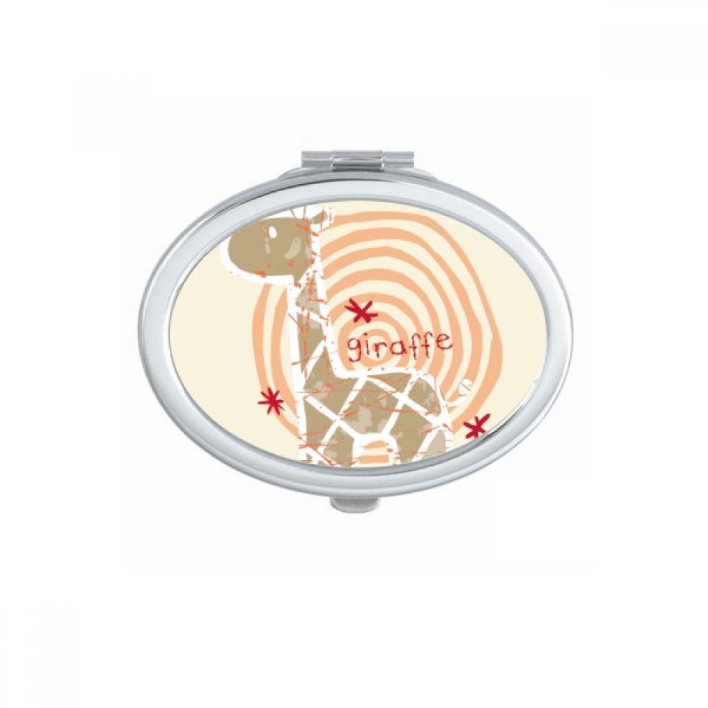 Miroir de poche tigre ovale DIYthinker petit format compact multicolore pour sac à main