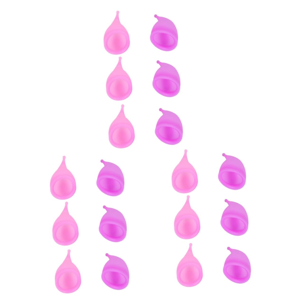 FRCOLOR 18stücke Menstruationstassen Für Leckfreie Wiederverwendbare Periodenbecher Hochwertigem Temperaturbeständigem Und Rosa Einfach Zu Verwenden Und Komfortabel