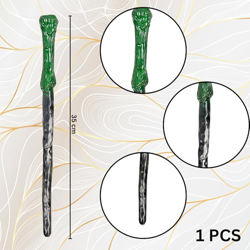 Image of WANNA PARTY WP Vinyl Harry Potter Tricks Wand, Harry Potter Costume Wand for Kids, 1 Pcs, Dark Green
