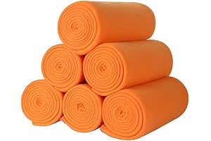 Cozy Orange Fleece Blanket 6-Pack