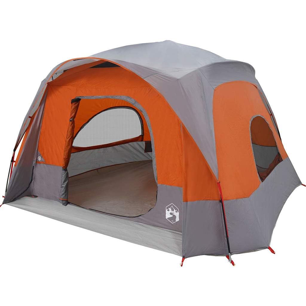 Tenda familiare per 6 persone, tenda da campeggio con tetto antipioggia e connettore elettrico, impermeabile, spaziosa tenda familiare per avventure all'aperto