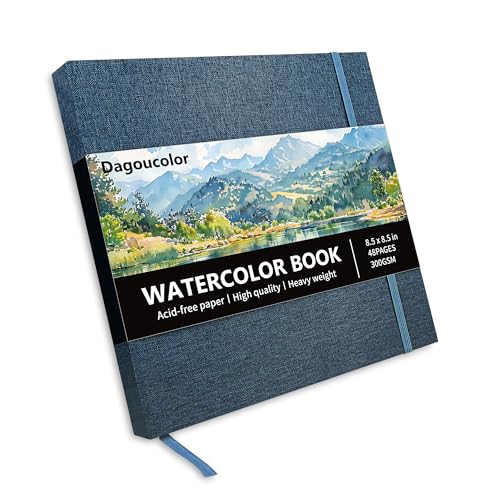 DagouColor Acuarela Papel Sketchbook, 8.5 'x8.5', 1 Pack, 24 hojas,...