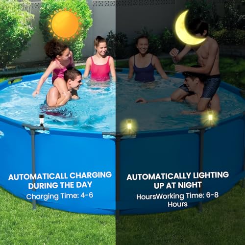 Luces LED para piscina BORDEAG de alta resistencia impermeable con carga solar integrada 5