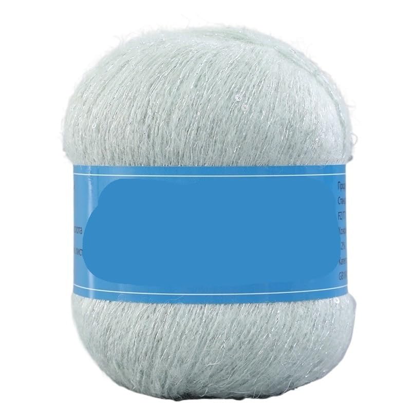 Hilo de Mohair con lentejuelas tejido a mano, 100g, hilo grueso nacarado for tejer y hacer manualidades(37Color)