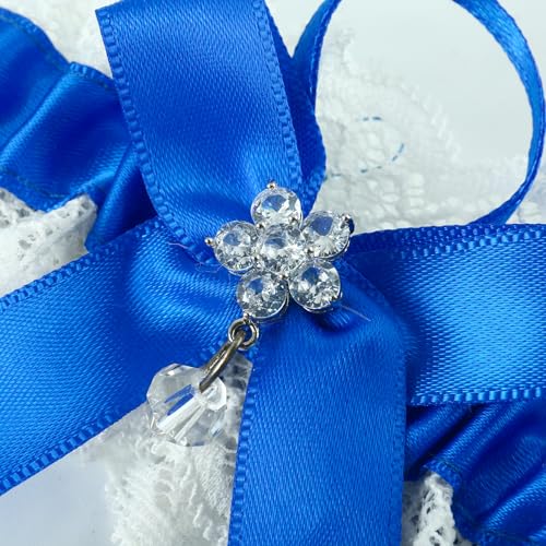 Image of wedding garter set women lace Bridal garter sets including keepsake garter and toss garter