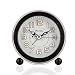 Alarm Clock ,DreamSky Non Ticking Quartz Analog Alarm Clock With Nightlight And Snooze, Loud Music Alarms,Simple To Set Clocks, Small Bedside Alarm Clock ,Battery Powered (Black)