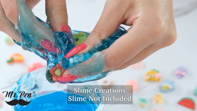 Mr. Pen- Slime Charms, 100pcs, Resin Charms, Charms for Slime, Cute Charms, Flatback Resin Charms, Fake Candy Charms