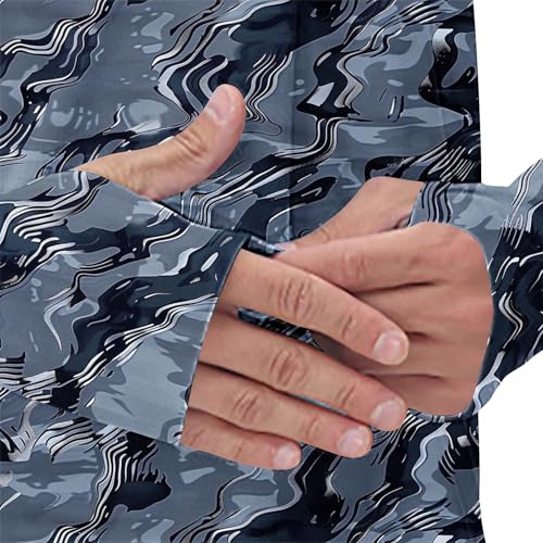 Fishing Shirts for Men UPF 50+ Sun Protection Lightweight Hoodie with Mask UV SPF Long Sleeve Swimming Rash Guard4