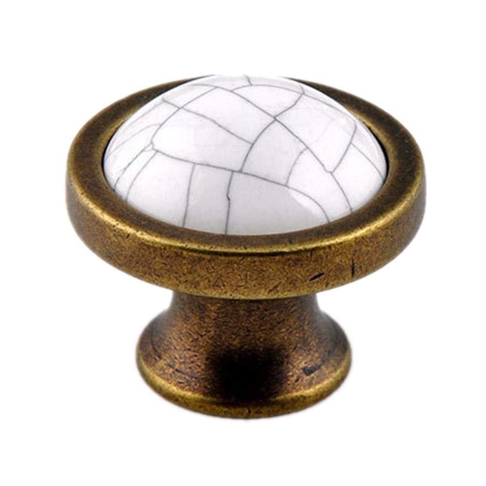 Sajmakuwla 9 Antique Cabinet Drawer Handles 2Pcs Small Retro Round Door Handle For Cupboard Wardrobe(9)