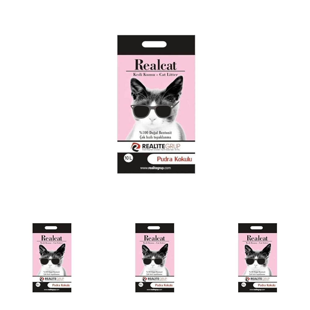 Realcat Pudra Kokulu Kedi Kumu 10 Litre (4 paketi)