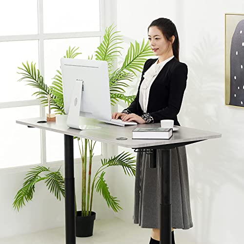 Apexdesk Vortex Series M Edition 60" Electric Height Adjustable Standing Desk With Memory Controller, Rustic Grey #TOP3