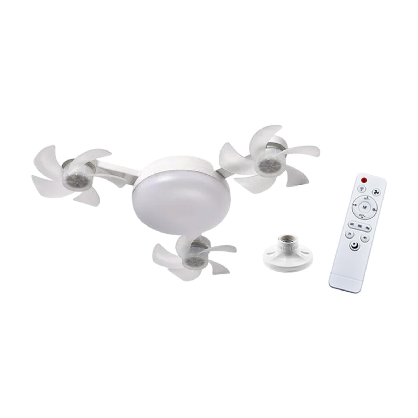 Ceiling Fan with Light Remote Control Lamp for Entryway Living Room Bathroom 3 Heads Fan 45cm-image-39