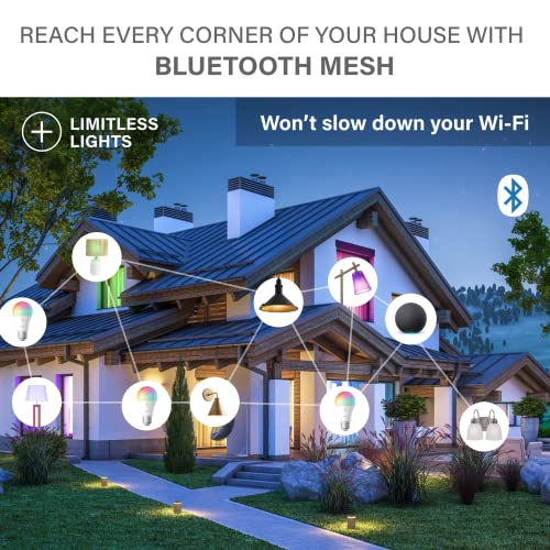 Sengled Alexa Light Bulb, Instant Pairing With Alexa Devices, Color Changing Light Bulbs, Smart Light Bulbs That Work With Alexa, Bluetooth Mesh Smart Home Lighting, E26 60W Equivalent, 800Lm, 4-Pack #TOP3