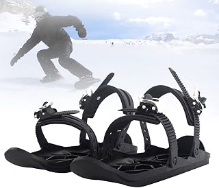Ski Boots Shoes, Mini Short Ski Skates for Winter Shoes, Ski Boots for Men/Women/Kid, Adjustable Snowboard Skates, Snowboard Shoes for Winter Entertainment, Short Snowskates Skiboards