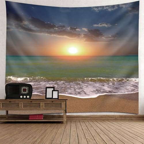 Lever de Soleil Mer sur une Tapisserie Nature pour la Chambre de vos Enfants