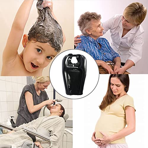Foto von Aufblasbarer Waschkopf zum Waschen von Haaren, DOYUKY für Waschbecken mit einer Dusche+Shampoo-Pinsel, tragbar, mit Handbrause, tragbares Waschbecken für ältere Menschen, Behinderte, Kinder