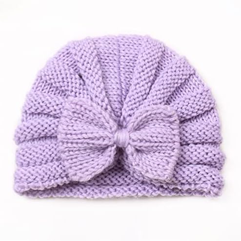 Bonnet Bébé Tricoté Coton 2025 - Avec Nœud Papillon Élastique, 0-3 Ans, Doux Et Confortable