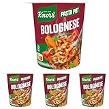 Knorr Pasta Snack Pot Bolognese leckere kleine Mahlzeit fertig in nur...