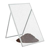 Relaxdays Durchwurfsieb, HxB: 100 x 60 cm, verzinktes Gartensieb, Streckmetall 15 x 25 mm, Kompostsieb, Stahl, silber