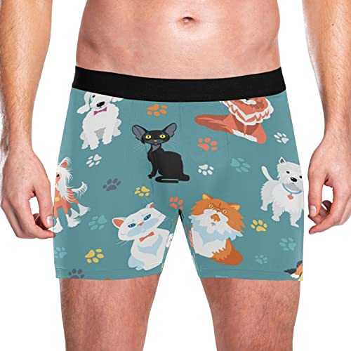 Calzoncillos bóxer divertidos de huellas de perro ropa interior hombre pack de 2 2