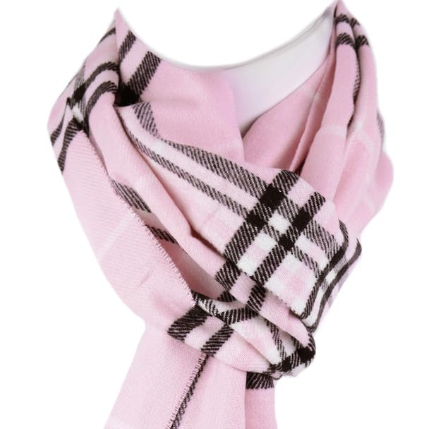 Image of Nollia Plaid Fall /Winter Scarf for Men & Women-Plaid Color Cashmere Feels Acrylic Scarves