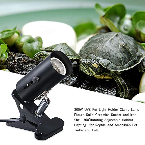 Suporte de luz, Romacci 85-265V 300W UVB Suporte de luz para animais de estimação Braçadeira de fixa