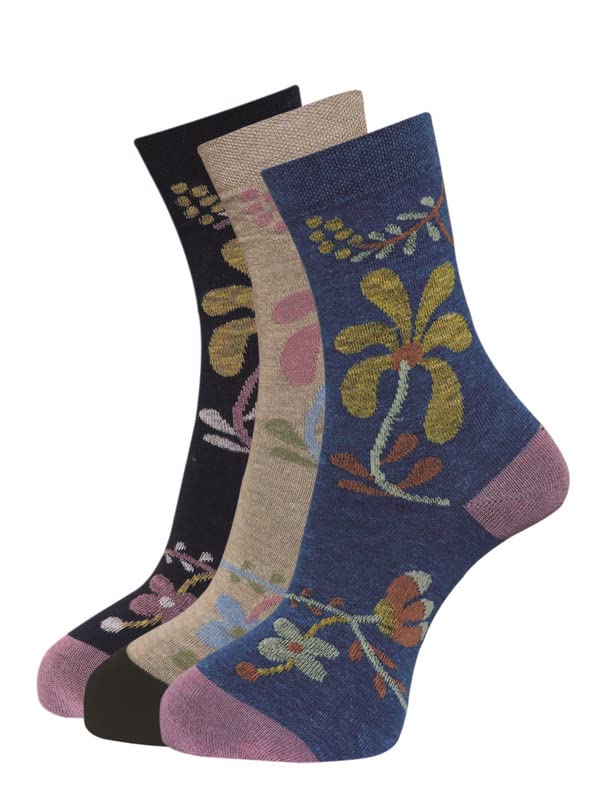 Crew Thumb Socks For Womens In Assorted Color (Pack of-3)-image-38