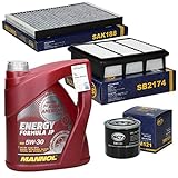 Lieferumfang: 1 x Ölfilter 1 x Luftfilter 1 x Innenraumfilter 1 x 4L Mannol Energy Formula JP 5W30 1 x Ölwechselanhänger