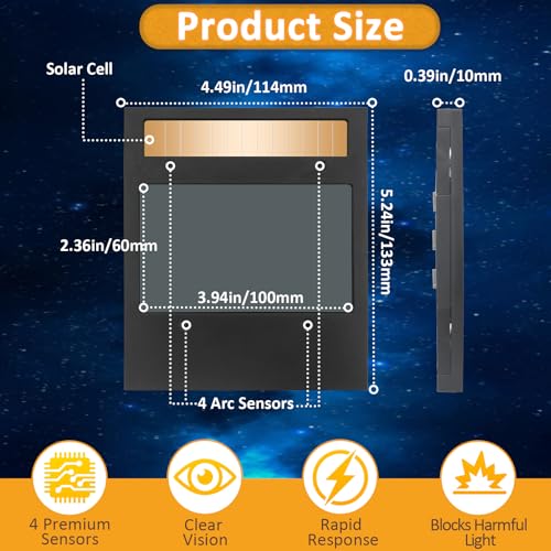 Auto Darkening Lens with 4 Sensors