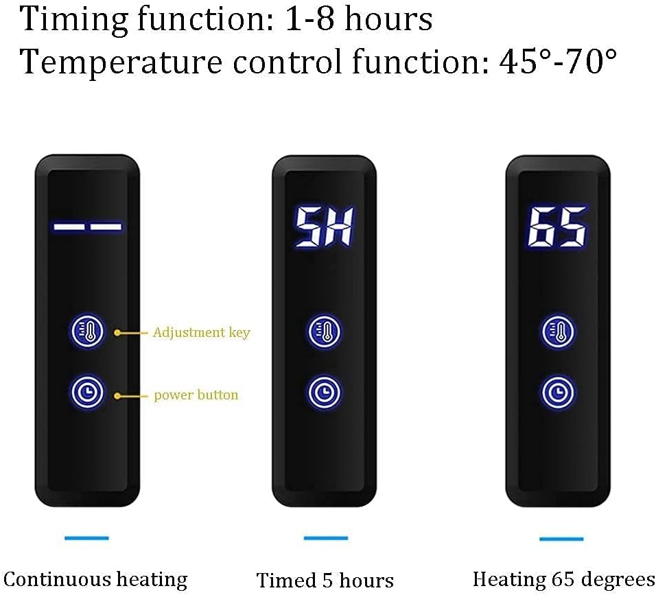 Towel Rack Electric Towel Racks for Bathroom Wall Mounted Towel Warmer Timer 304 Stainless Steel Built-in Timer with LCD Indicators Easy to Install (800X600X120MM)