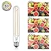 Lustaled Dimmable T10 LED Filament Light Bulbs 8 Watts T10 LED Tubular Bulb 120V LED Tube Bulb Medium E26 Base Warm White 80 Watt Incandescent Equivalent for Pendant Chandelier Lighting (3-Pack)