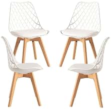 Regalos Miguel - Packs Sillas Comedor - Pack 4 Sillas Mima - Blanco