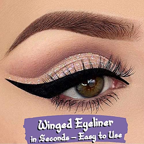 Evpct Winged Wing Colored Eyeliners Stamps Stencil Wingliner Liquid Set Eye Liners For Women 4 Color Black Red Pink Green Cat Eye Face Stamp Liquid Eyeliner Colorful Makeup Set Multicolor Waterproof #TOP1